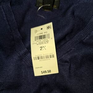 JM COLLECTION 2X Blue Sweater